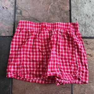 Red pj boxer shorts